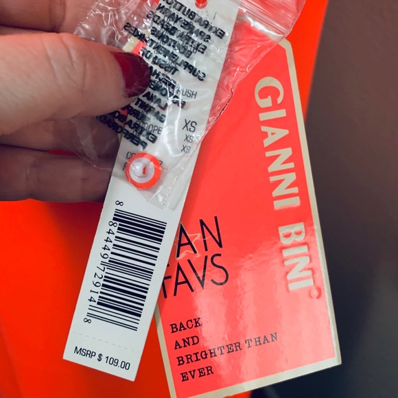 NWT Dress w/ Flutter Sleeves, Vibrant Orange - Picture 4 of 7